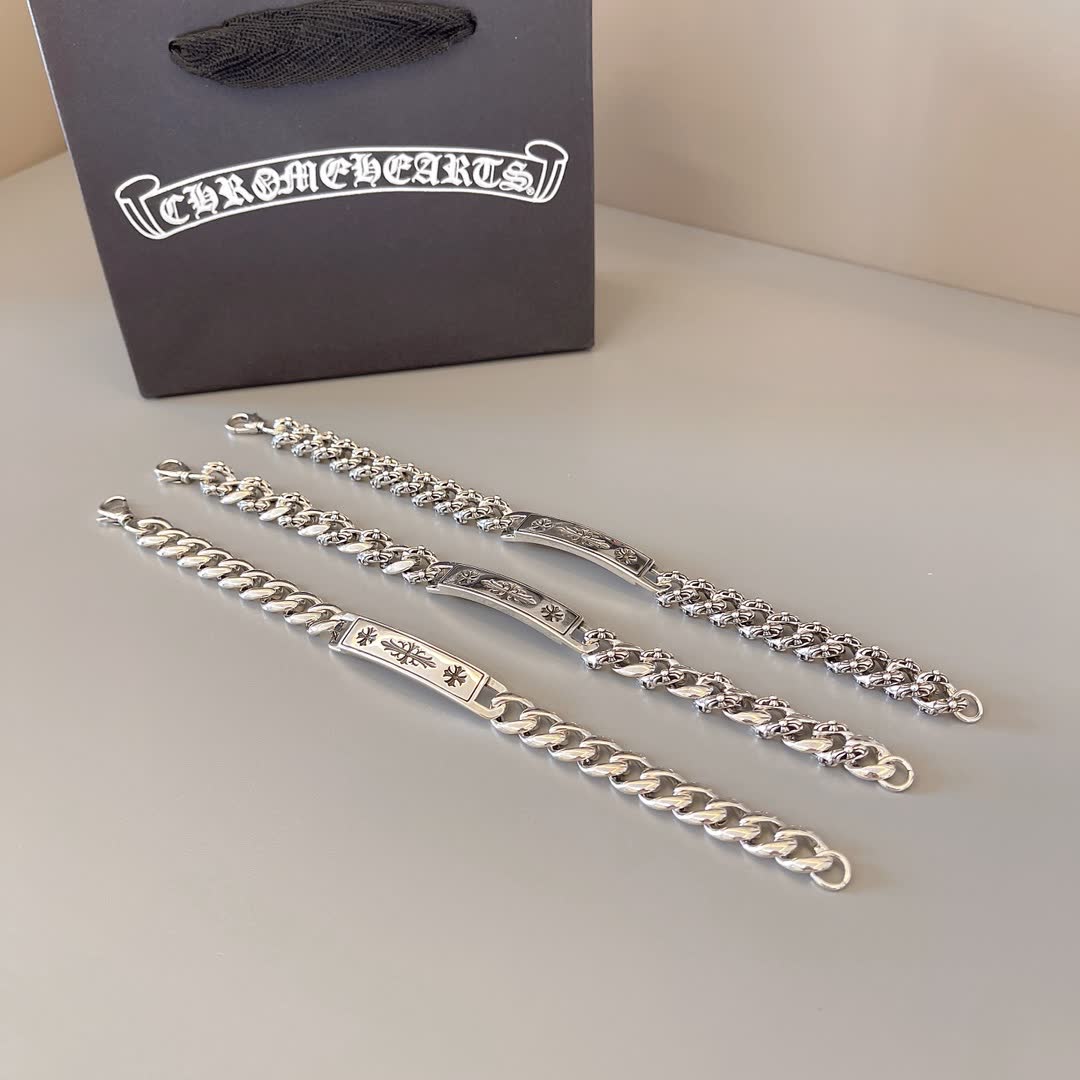 Chrome Hearts Silver Bracelets Set